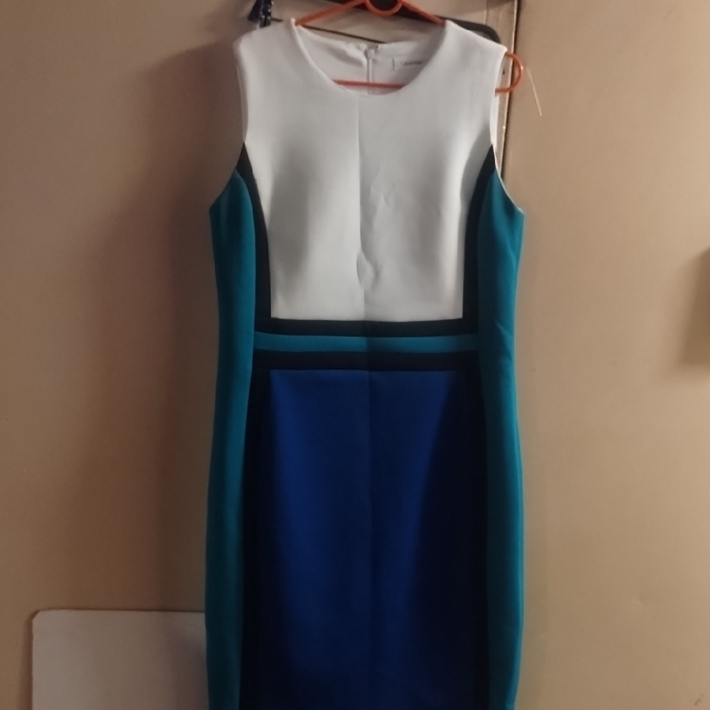 Calvin Klein Multicolor Sleeveless Midi Dress